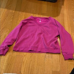 Women’s Sonoma Magenta Sz M V-Neck Pullover Sweatshirt